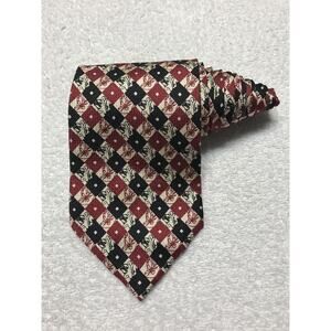 Warner Brothers Looney Tunes Bugs Bunny Daffy Duck Black Red Pattern Tie Necktie